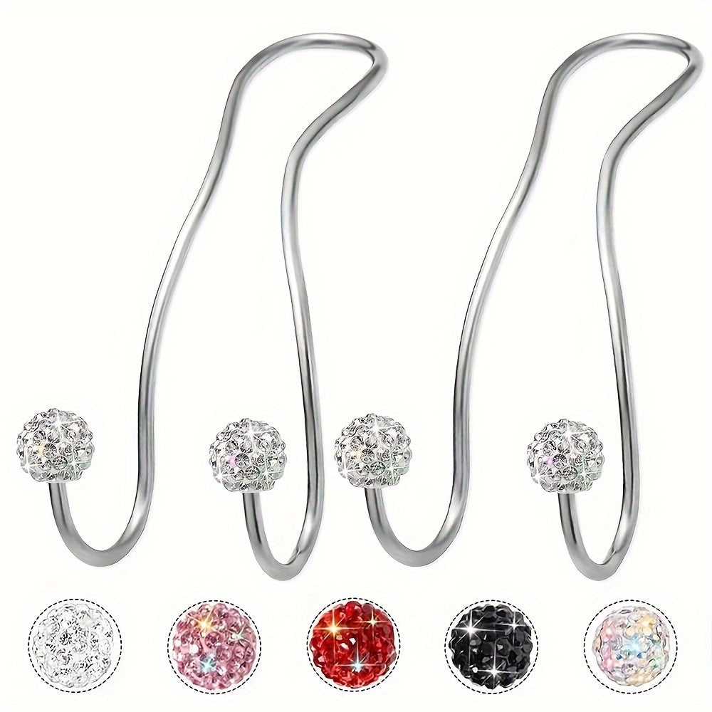 2 ta paketdan zanglamaydigan po'latdan yasalgan avtomobil o'rindig'i boshqashlari uchun ko'p rangli toshlar bilan tashkil etuvchi