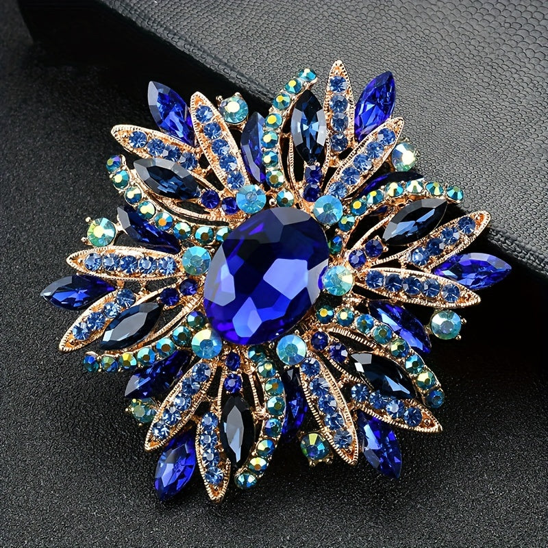 Erkaklar uchun Vintage Rhinestone Gul Broshlar, Partiyalar va Banketlar uchun Klassik Kristal Pinlar, Mukammal Sovg'a Tanlovi