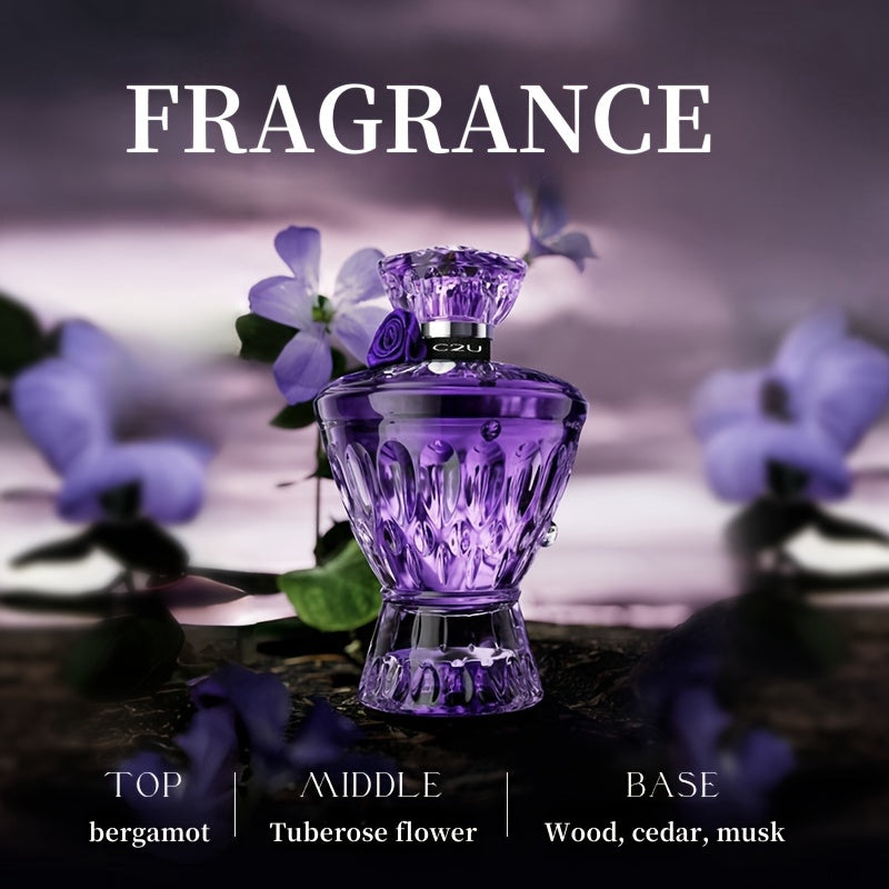Women's Perfume Spray 75ml Purple Woody Scent Alcohol-Infused Gift