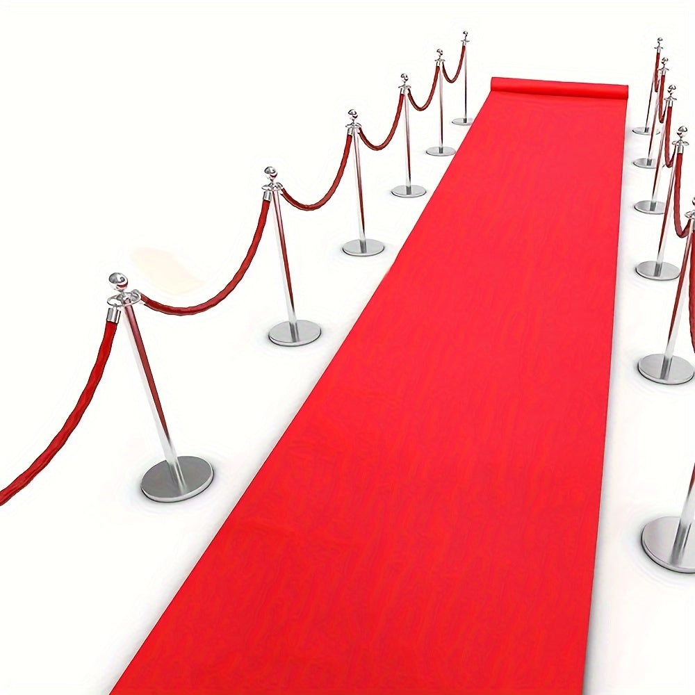 Red Disposable Runner Rug 1 Piece Hand Washable Aisle and Stage Decor