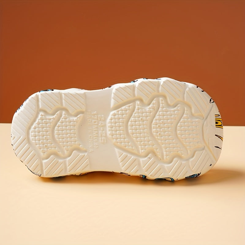 Kids' Cartoon Slip-On Clogs for Boys Lightweight Non-Slip Indoor Outdoor Sandals