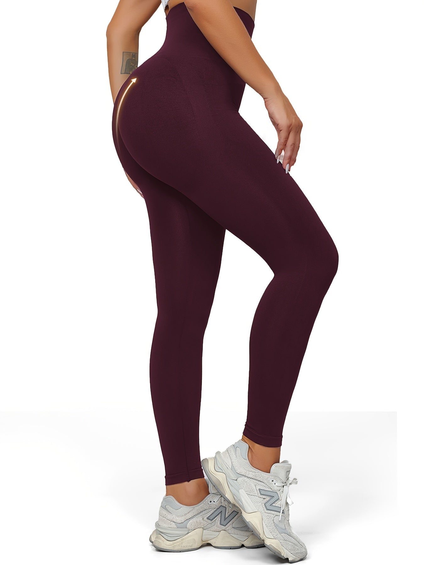 Women's High-Waist Seamless Yoga Leggings Tummy Control Butt Lift Non-See-Through