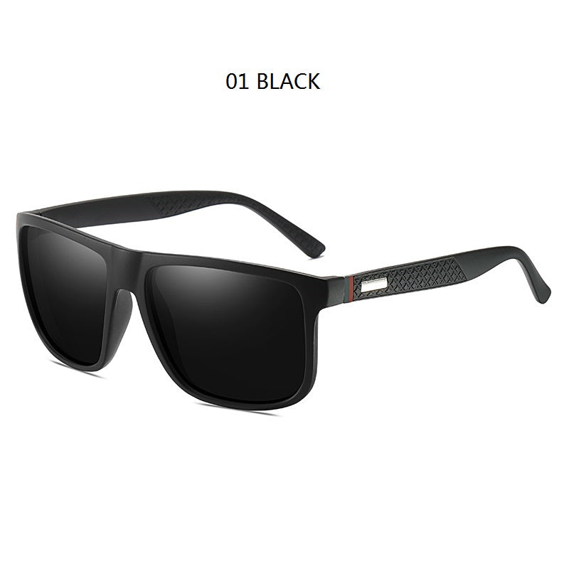 Gafas de sol cuadradas retro con lentes polarizadas para hombres y mujeres negro azul rojo espejo