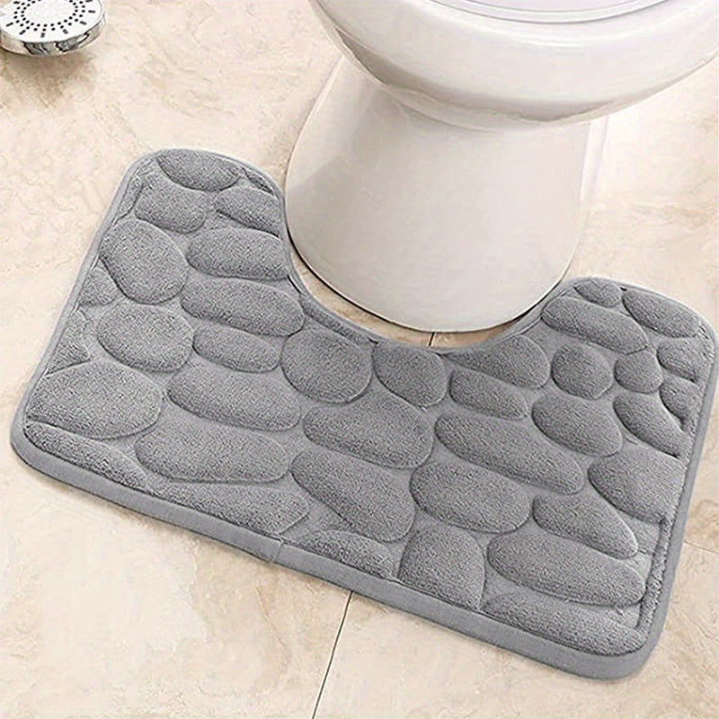 Alfombra de baño de espuma viscoelástica antideslizante, absorbente, de secado rápido, grande y suave