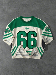 Camiseta gráfica de manga corta casual de poliéster para hombre con estampado para verano