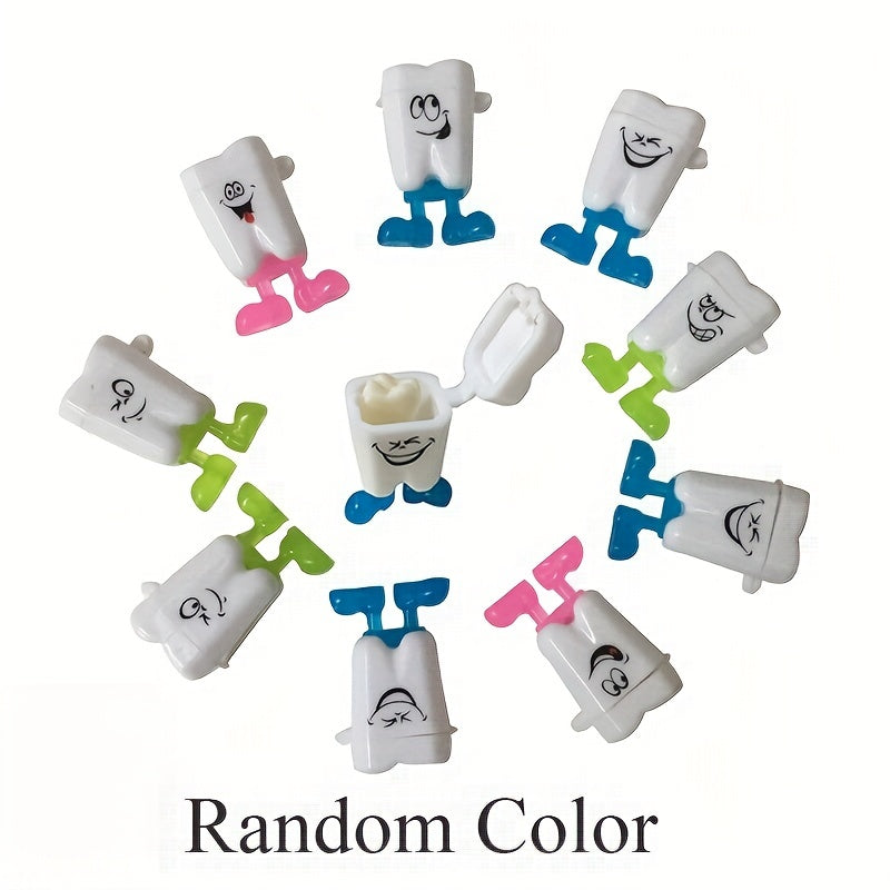 Set of 10 Plastic Tooth Fairy Boxes for Kids Lost Milk Teeth Storage