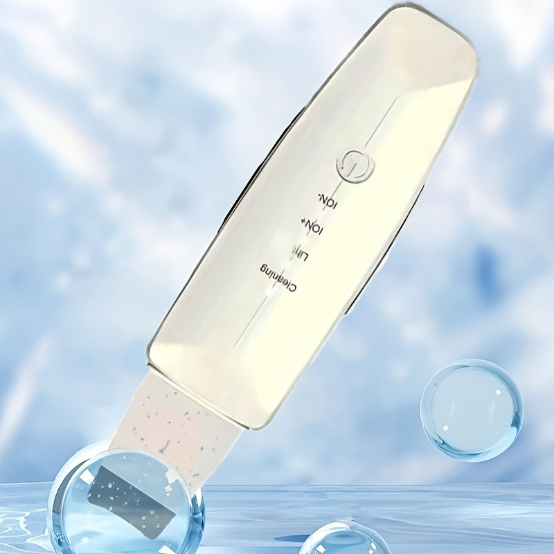 USB Rechargeable Facial Skin Scraper with 4 Cleaning Modes Exfoliation Deep Cleansing Tool