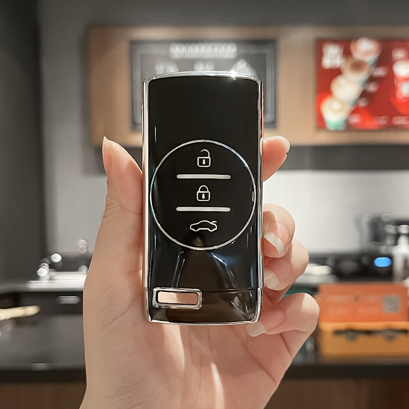 Чехол-обложка для автомобильного ключа из TPU, прочная оболочка с петлёй для ключа