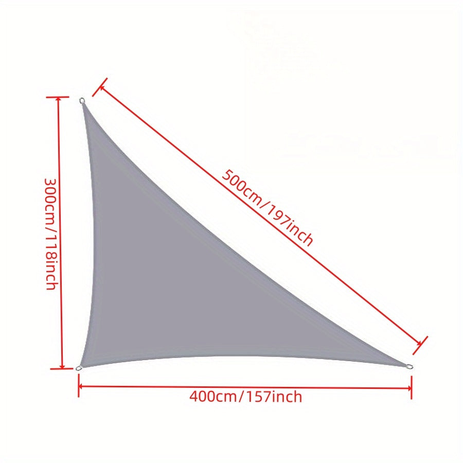 Triangle Sun Shade Sail Beige Polyester UV Protection for Outdoor Patio Garden Yard