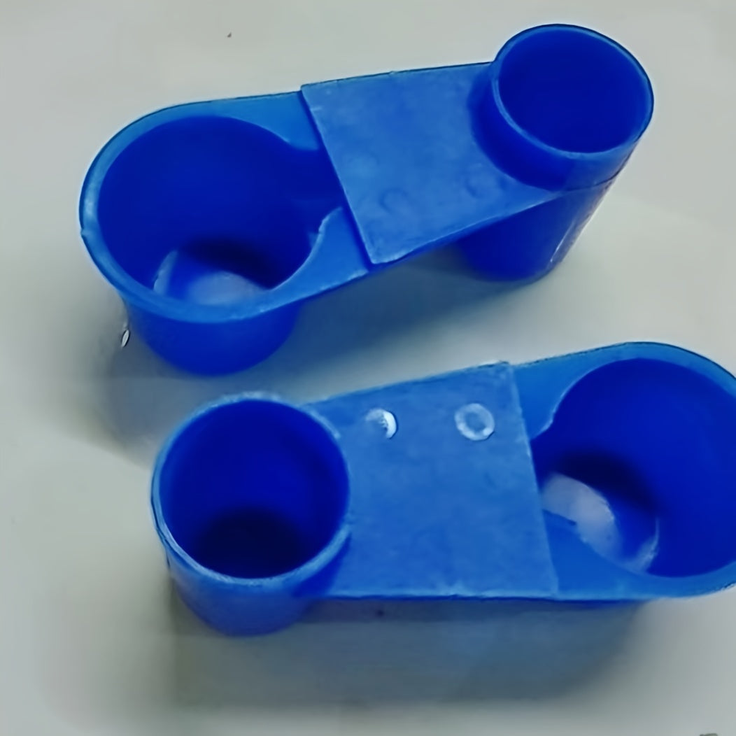 Ikki tomonlama qushlar uchun suv idishi, go‘shaklar, parrotlar va boshqa qushlar uchun, tozalash oson