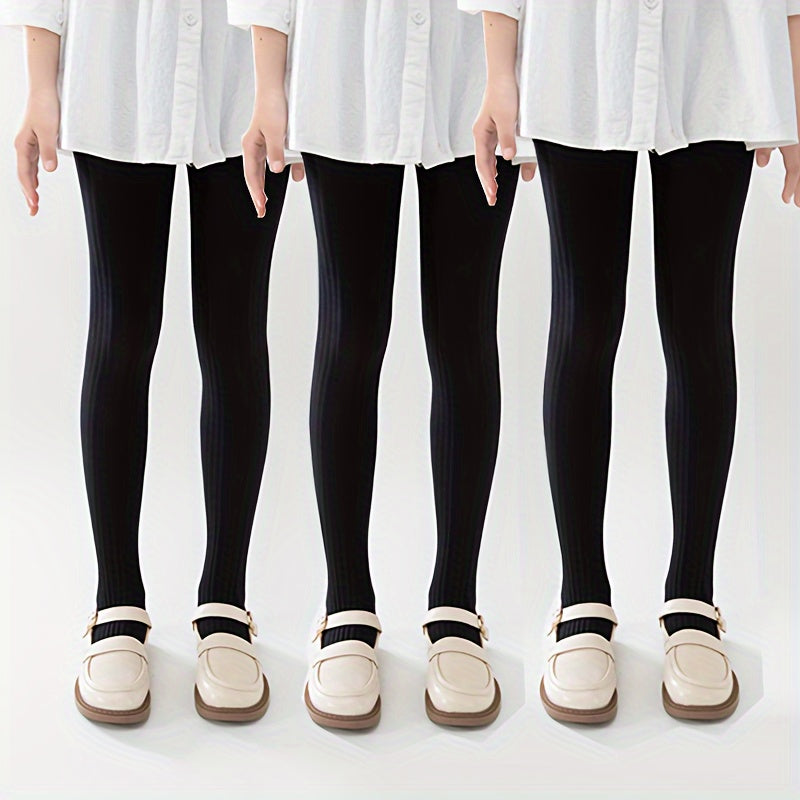 3 juft qizlar uchun bir rangli chiziqli tuzilishga ega bo'lgan paypoqlar, qulay, ingichka va barcha mavsumlar uchun mos, ijodiy sovg'a.