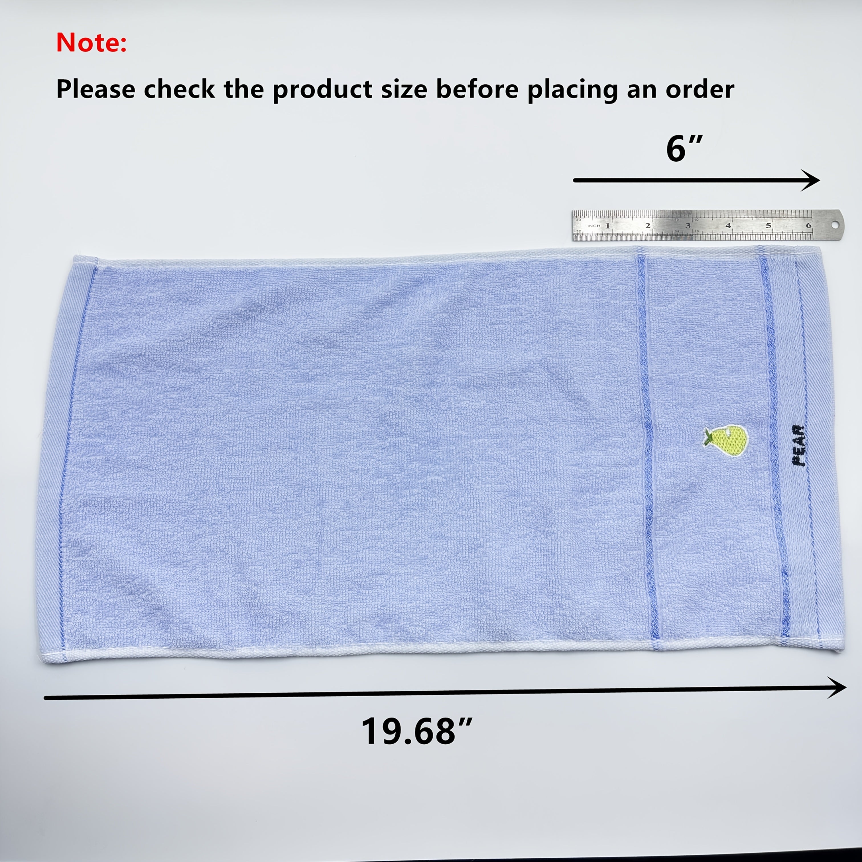 Juego de 5 toallas faciales de algodón con diseños de frutas de dibujos animados de secado rápido para baño