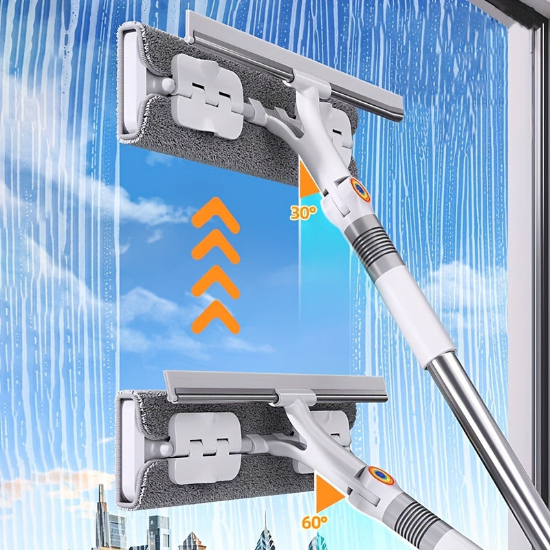 Mustahkam uy jihozi: Silikon, Metall va Plastikdan yasalgan Ko'p Qavatli Tozalash Qaychi Cho'tkasi - Shisha, Devorlar, Pol, Gilamlar, Mebel uchun ko'p funksiyali - 1 dona