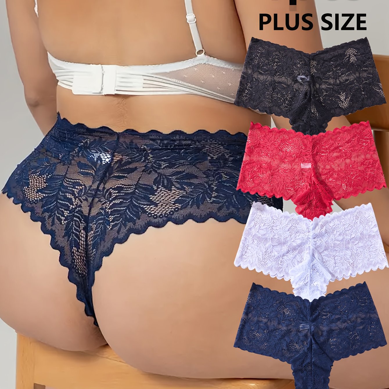 Plus o'lchamdagi ayollar uchun boxer shortlari, korsetli tafsilotlar, nafas oladigan qulaylik, 1XL dan 4XL gacha