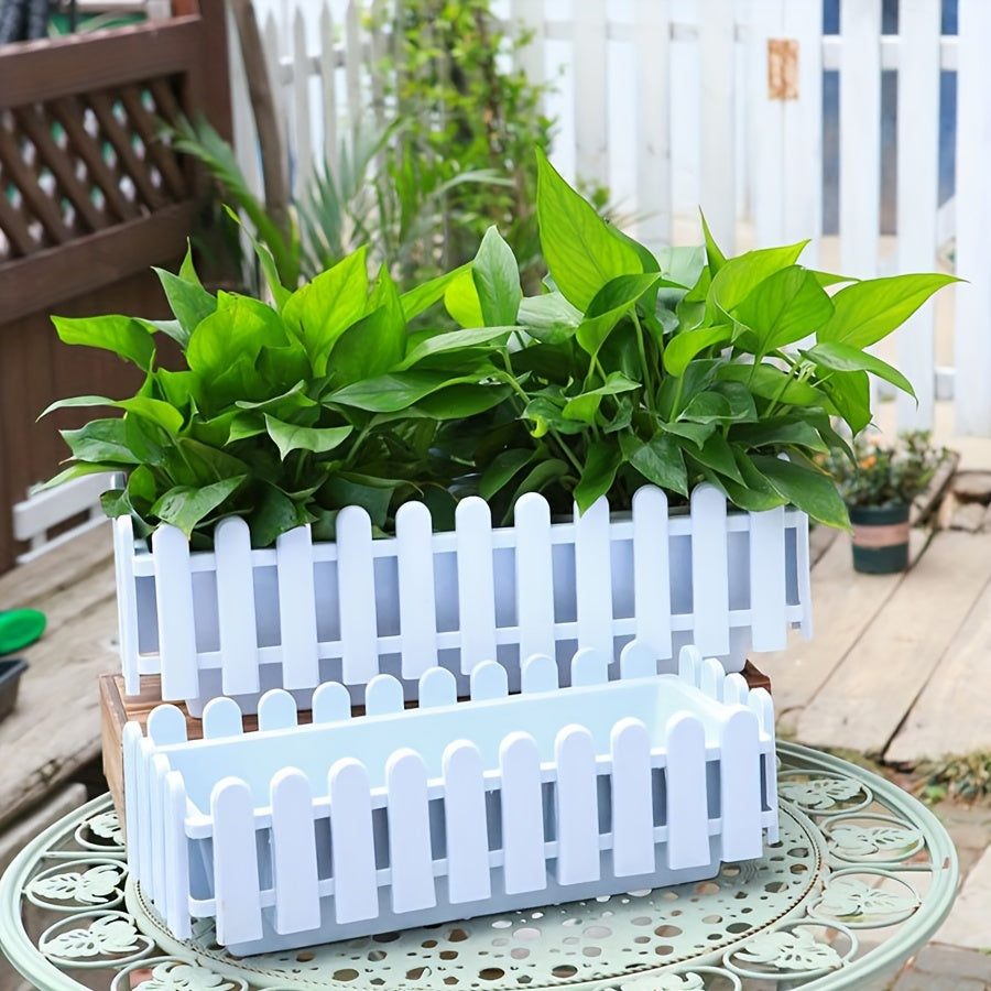Large Rectangular Plastic Garden Planter for Vegetables and Flowers Balcony Home Garden