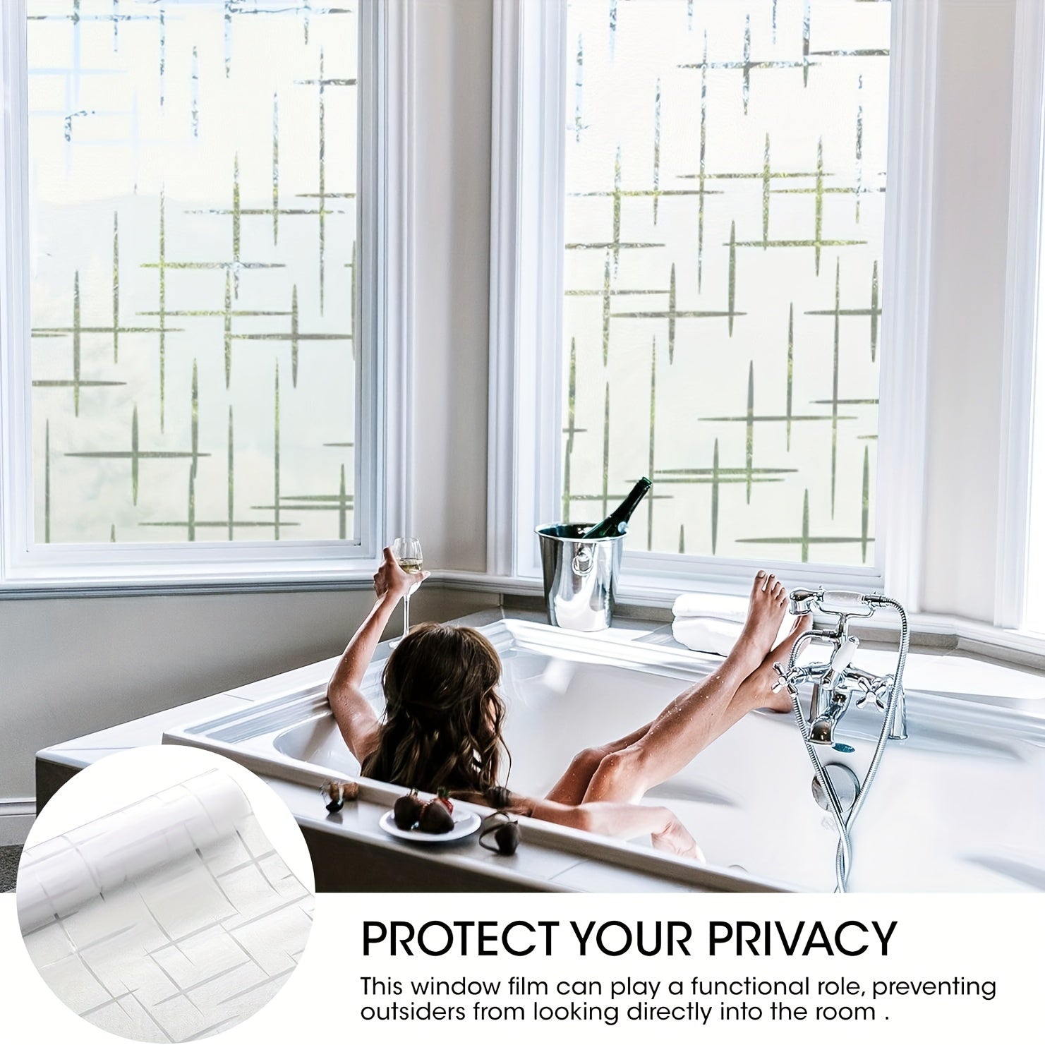 Yulduz naqshli maxfiylik oynasi filmi - UV himoyasi, o'z-o'zidan yopishqoq, uy va ofis bezatish uchun mustahkam PVC material, 1 mil qalinlik