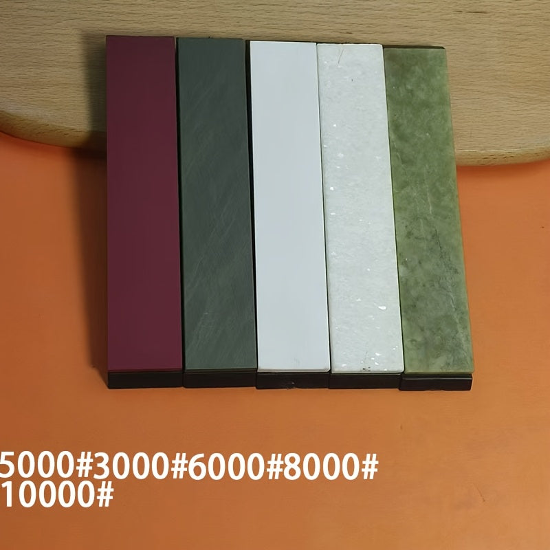 5 ta yuqori sifatli shisha bilan qilingan qattiq toshlar to'plami, statik burchakli pichoq silliqlash uchun ideal. Elektr energiyasi talab qilinmaydi, bu ularni oshxona asboblarini silliqlash uchun juda mos qiladi. Ruixin Pro bilan mos keladi.