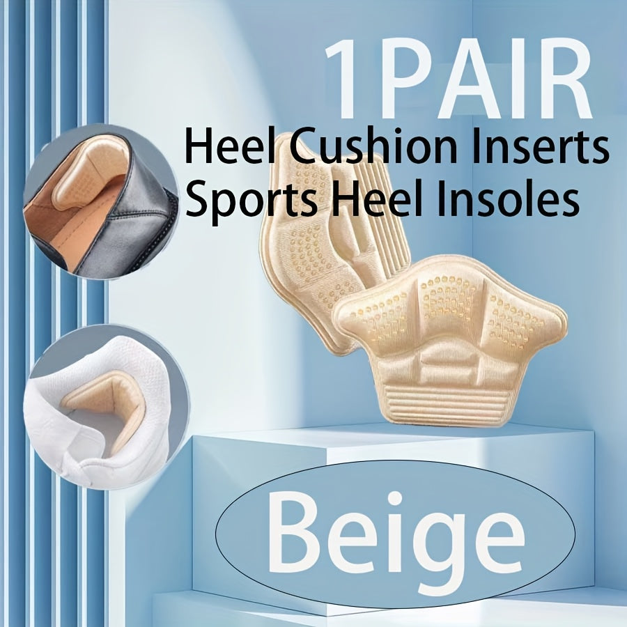 2 Pack Black Memory Foam Heel Cushion Inserts Anti-Slip Comfort for Shoes