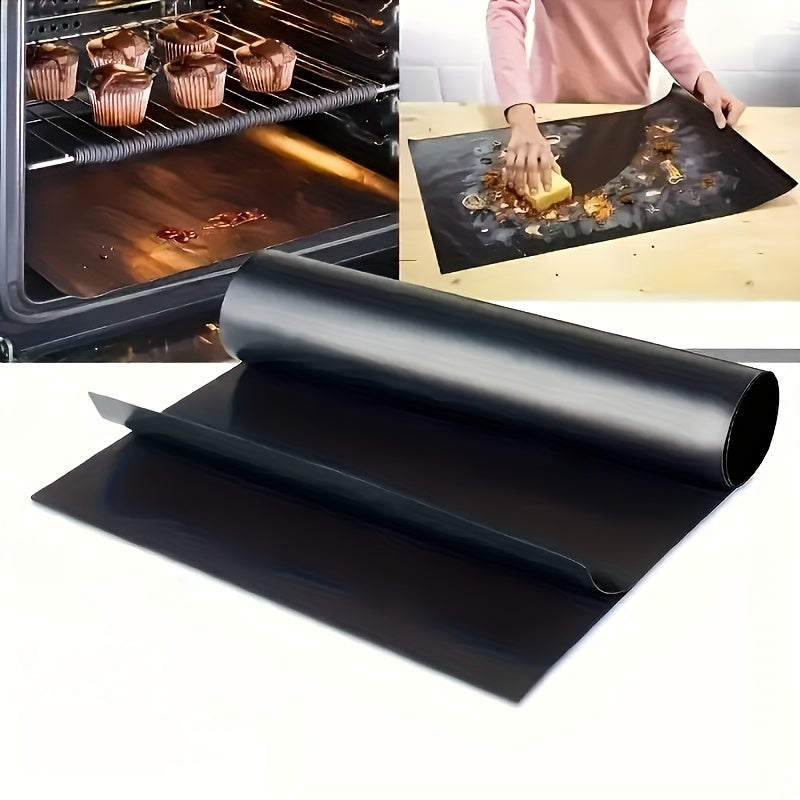 Reusable non-stick oven liner for appliances keeps oven clean