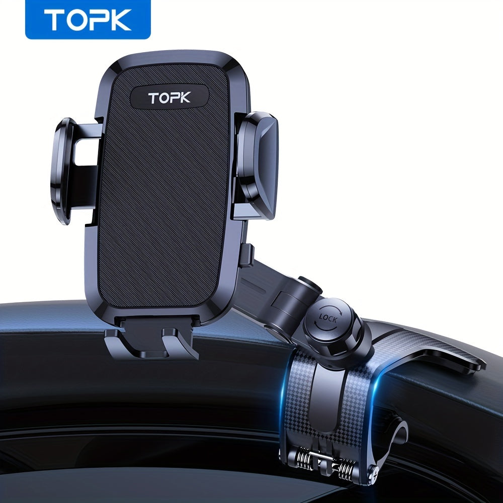 Soporte universal para teléfono de coche de ABS antideslizante para tablero, ajustable en 360°