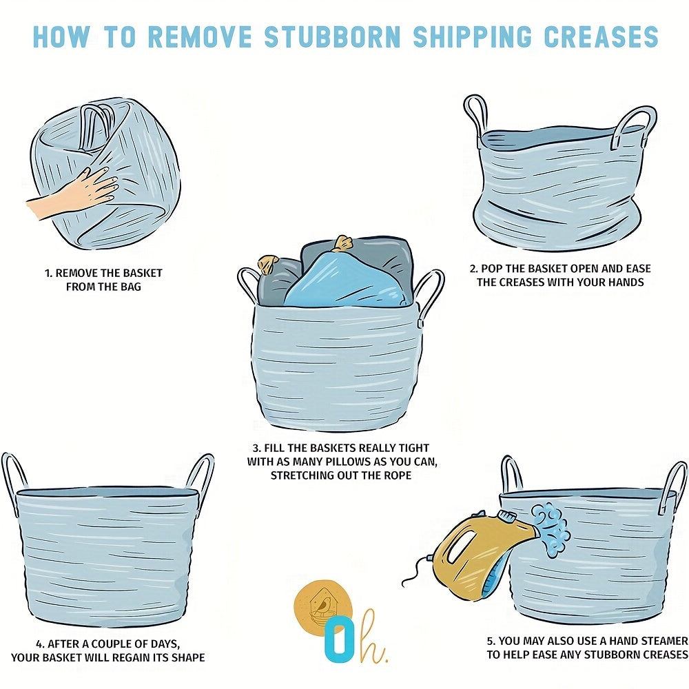 Large Capacity Rainbow Storage Basket for Holiday Gift Organizer