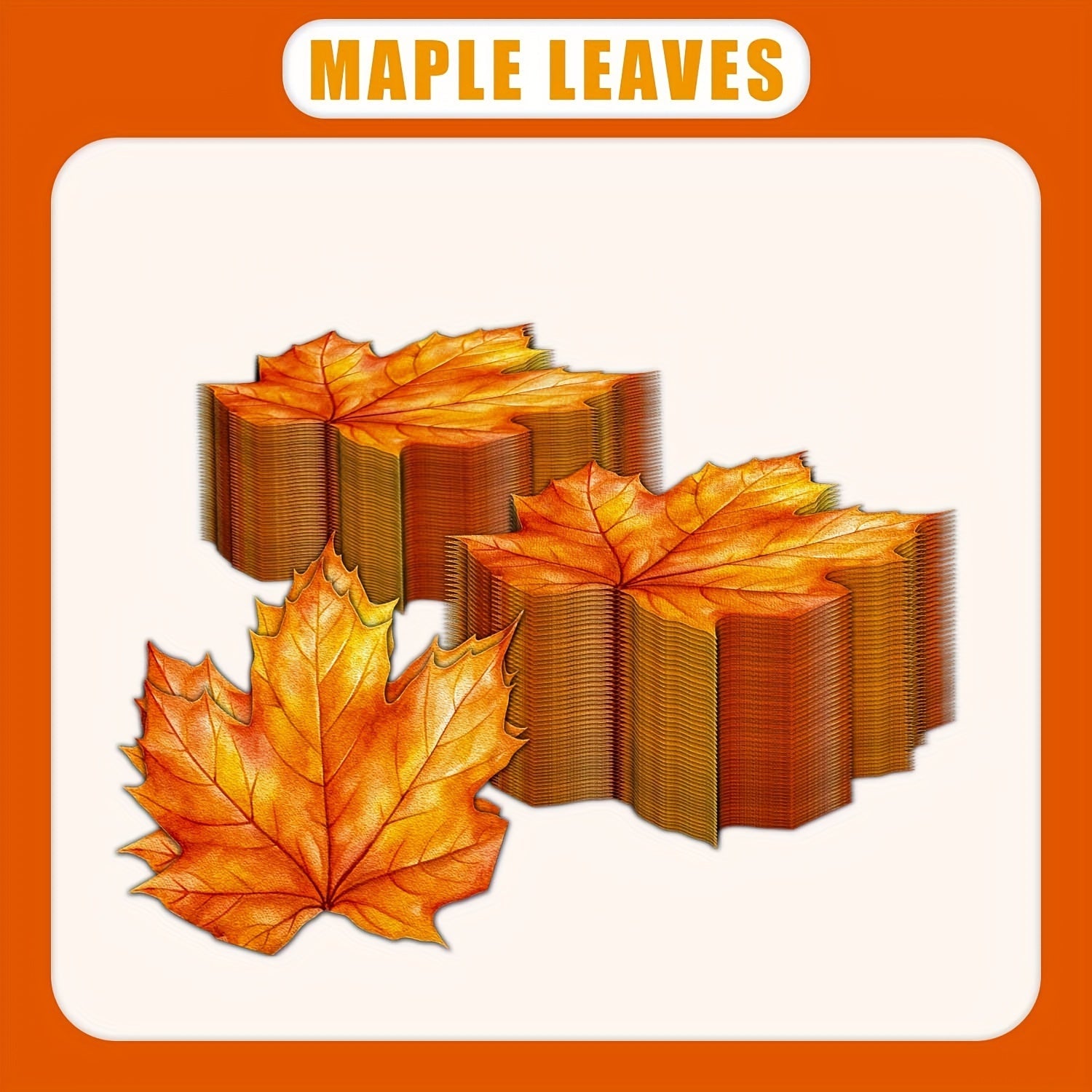 4-Ply Disposable Napkins Autumn Maple Leaf Design for Thanksgiving and Fall Events