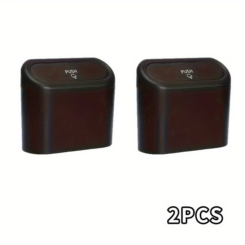 Qora avtomobil axlat qutisi, qopqogʻi bilan, yon eshikga osib qoʻyiladigan saqlash, 1 yoki 2 ta toʻplam