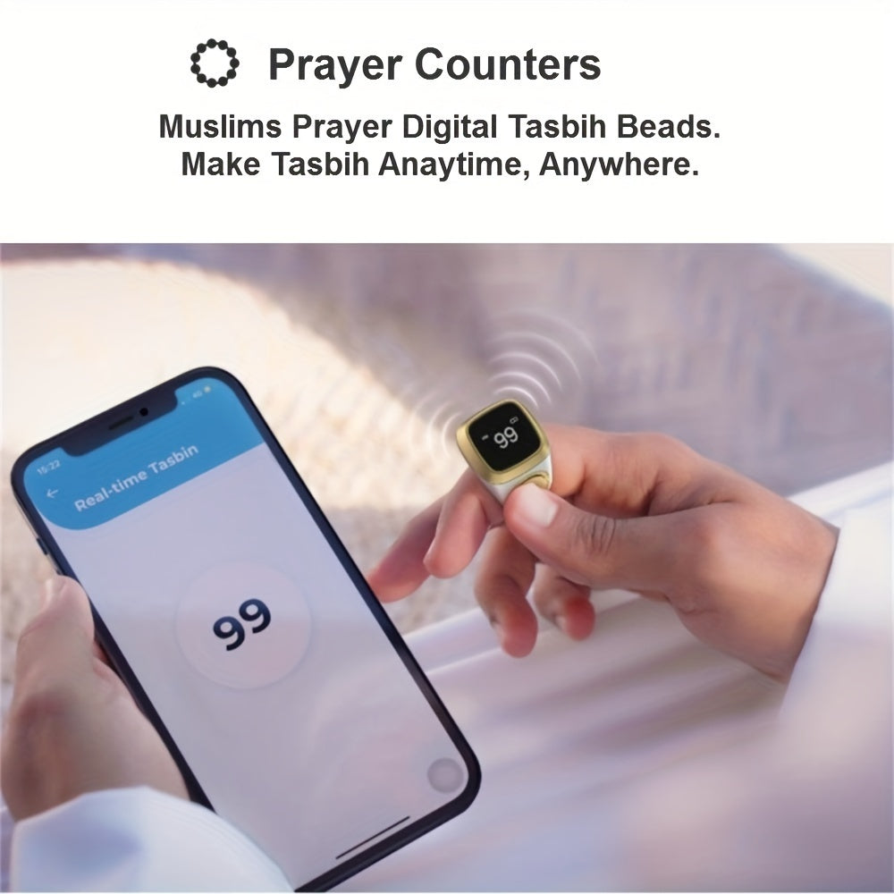 Prayer Smart Ring with Prayer Time Reminders and Direction Indicator