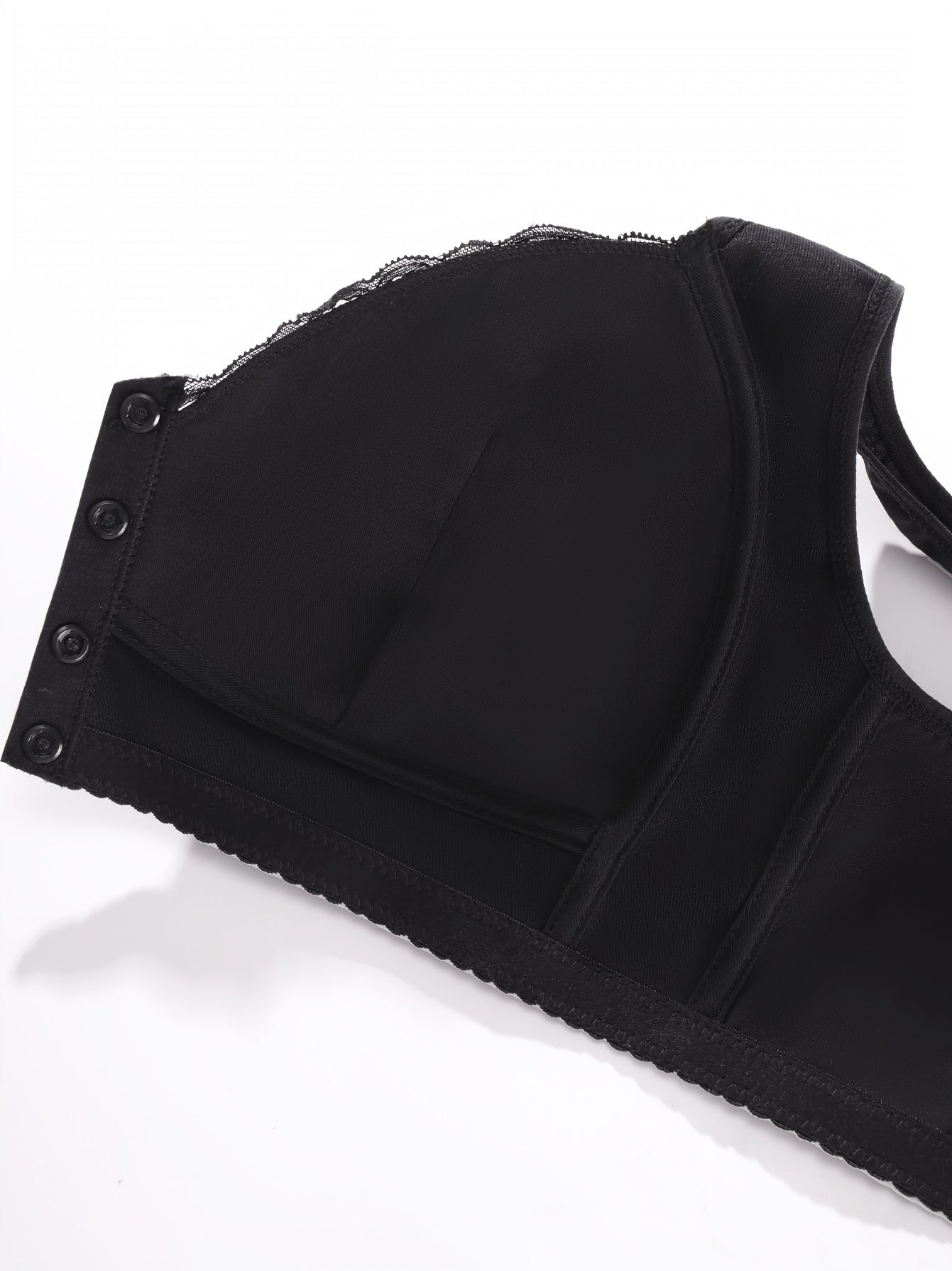 Ayollar uchun Katta O'lchamdagi Dantelli Old Qopqoq Bralet - Simsiz, Qulay Moslashuv va O'chirilmaydigan Yostiqlar bilan