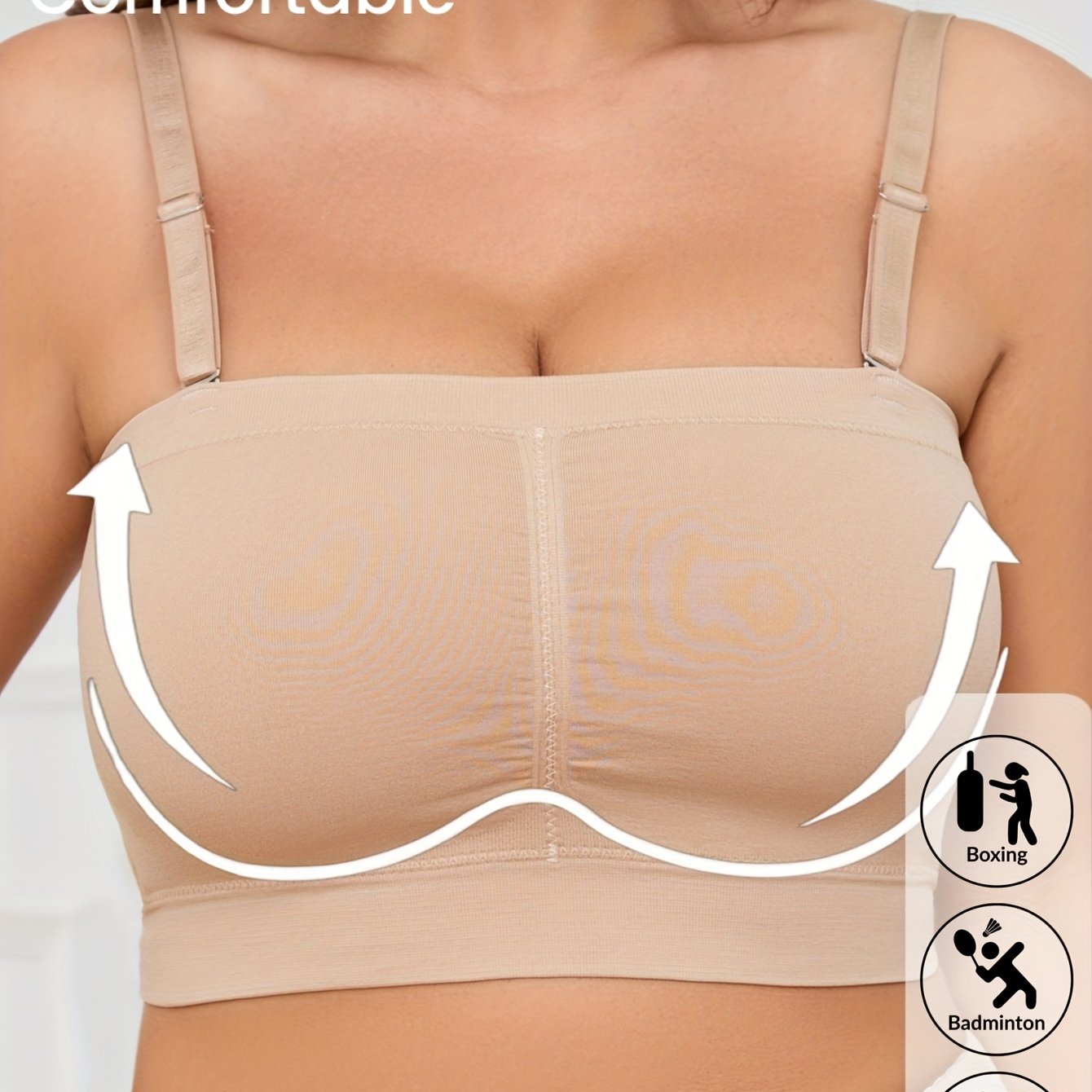 Women's Seamless Double-Layer Sports Bra with Removable Pads Yoga Gym