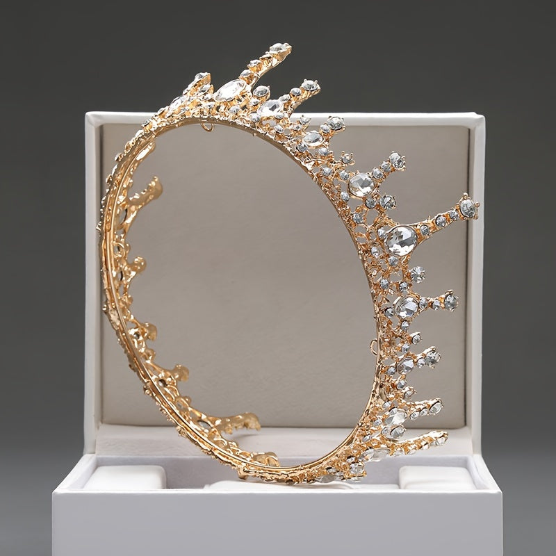 Bridal Crown with Gemstones Minimalist Wedding Hair Accessory Jewelry Headpiece