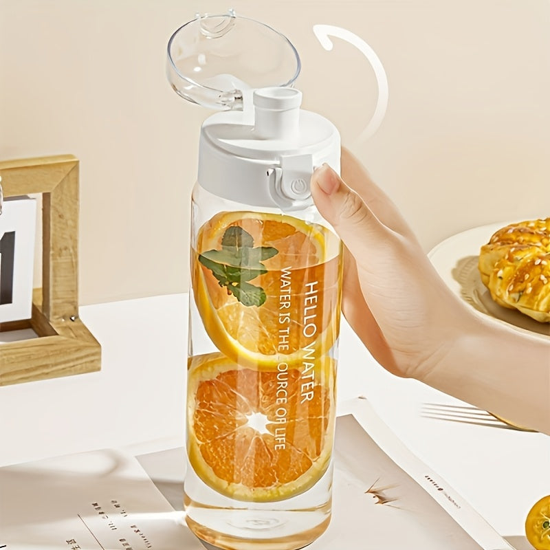 Botella de agua de plástico de 26oz sin BPA, a prueba de fugas, transparente y portátil para uso al aire libre