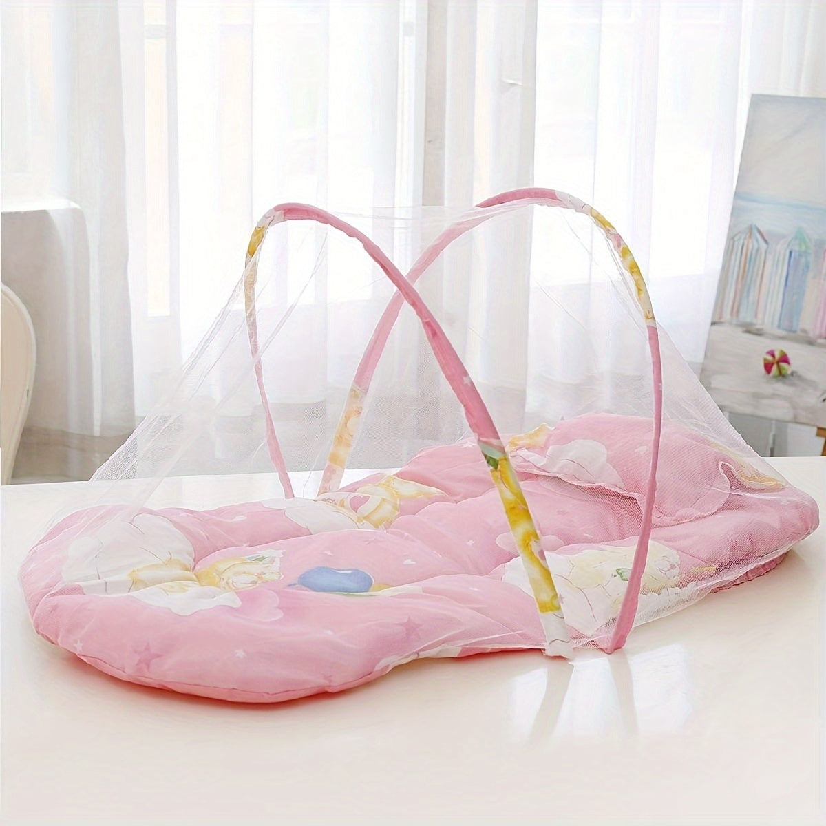 Red de mosquito plegable portátil para el hogar y viajes, fácil de instalar, ideal para acampar y regalos