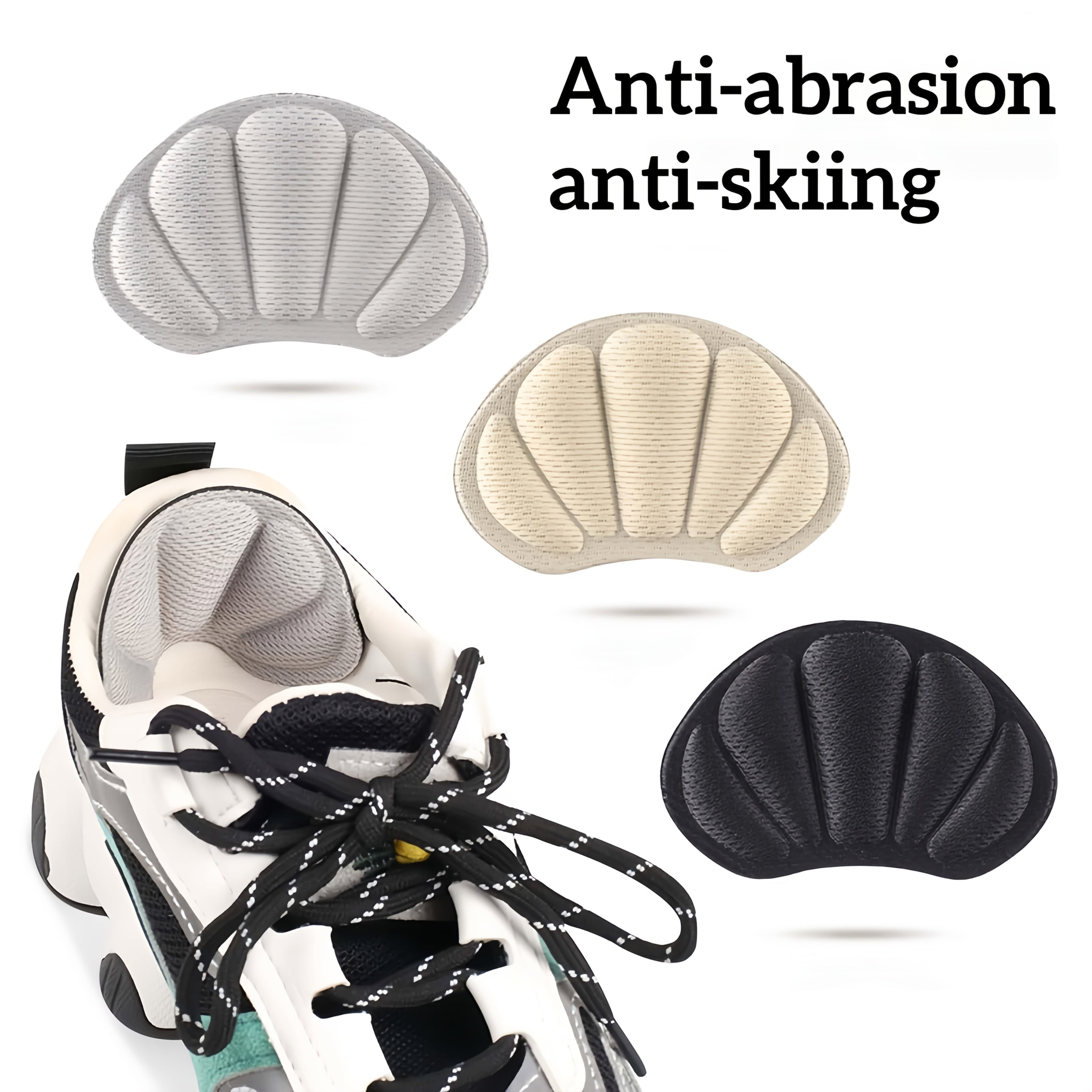 Unisex Soft Heel Pads for Shoes Reusable Protective Liners for Looseness