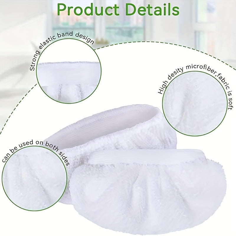 Set of 4 Reusable Microfiber Steam Mop Pads for Handheld Steam Cleaners