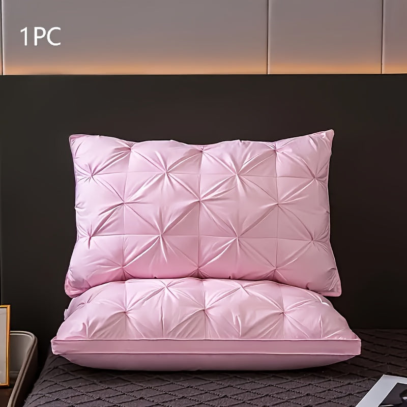 "Super Soft Cervical Support Sleeping Pillow, 1 dona - Erkaklar va Ayollar uchun ideal, Mehmonxona, Yotoqxona, Mehmon xonasi va Uyda foydalanish uchun Non-Collapse yadro bilan. Nafas oladigan, Gippoallergen va Ergonomik dizayn bilan qulay uyqu uchun."