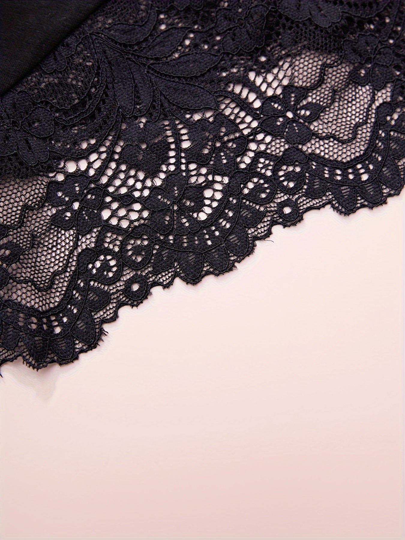 Women's High-Rise Lace Briefs Set 3 Pieces Breathable Semi-Sheer Comfortable