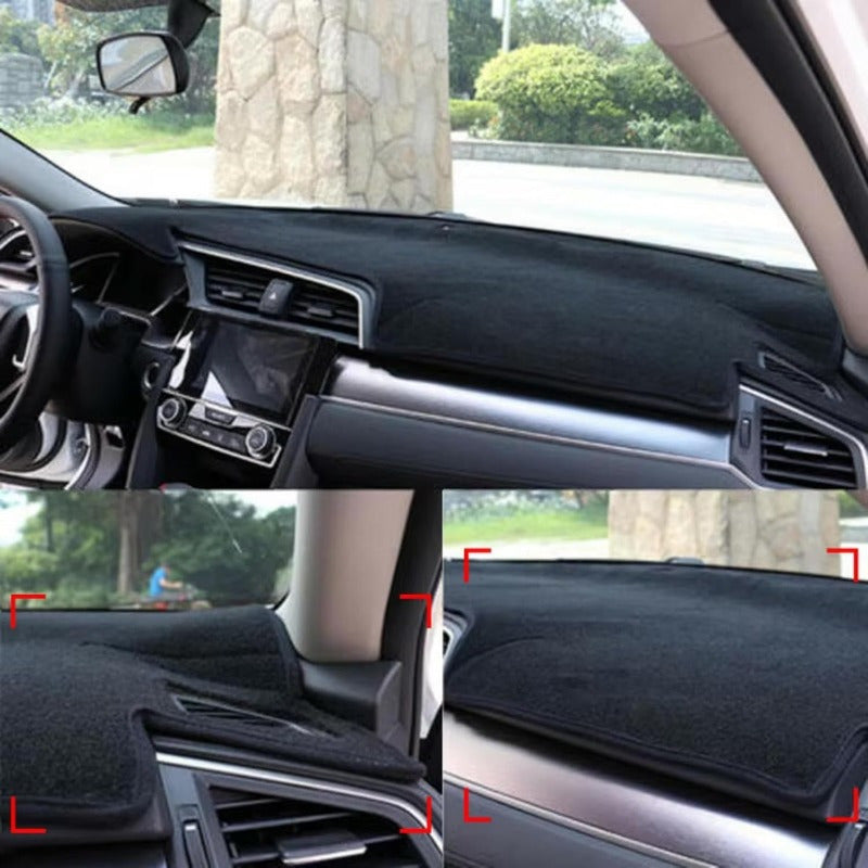 Car Dashboard Cover Black Non-Slip Stylish Fitment for Sedan SUV
