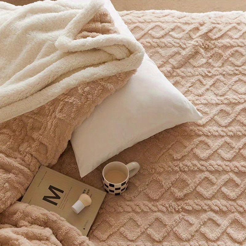 Manta de felpa doble cara ultra acogedora y suave para sofá, calor y comodidad