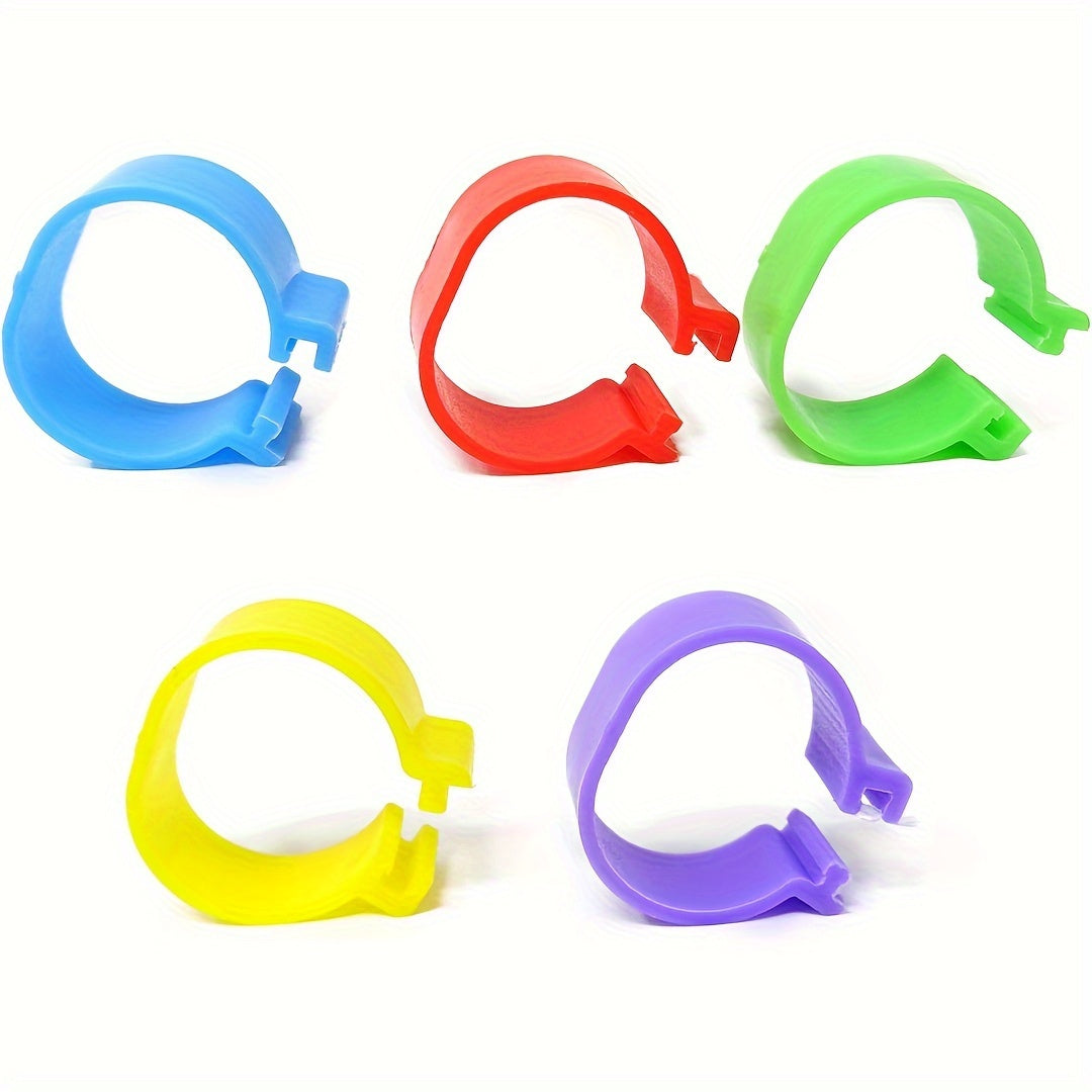 100 Pack Poultry Leg Bands in 5 Colors for Chickens Ducks and Geese
