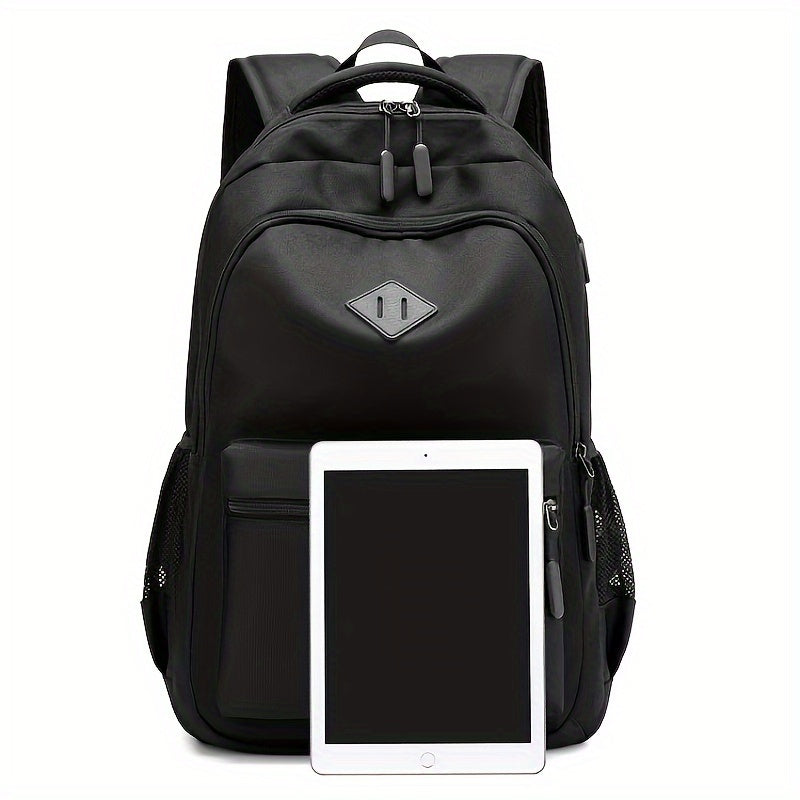 Lightweight Waterproof Nylon Backpack for Men and Women with Laptop Compartment for School Travel and Casual Use