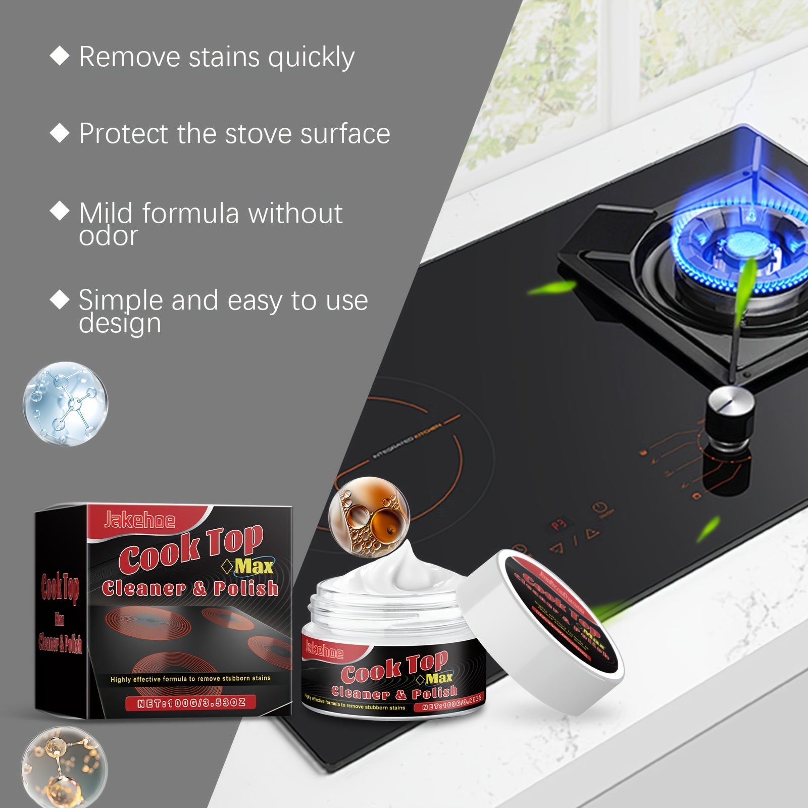 Oven Cleaning Paste for Stoves Stubborn Stain Remover Gentle Safe for All Surfaces