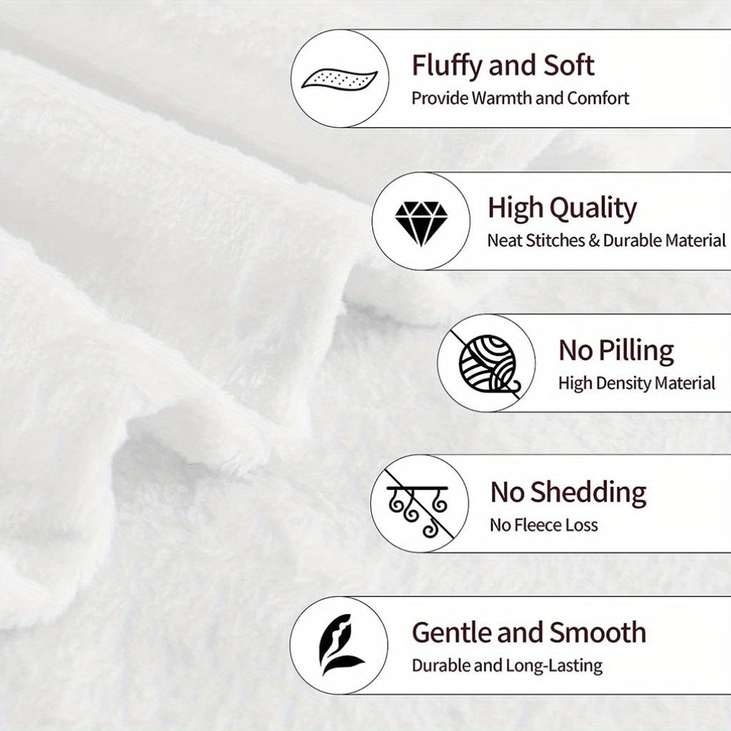 Night Sky and Snowy Village Flannel Plush Blanket Lightweight Throw for Home Office Travel