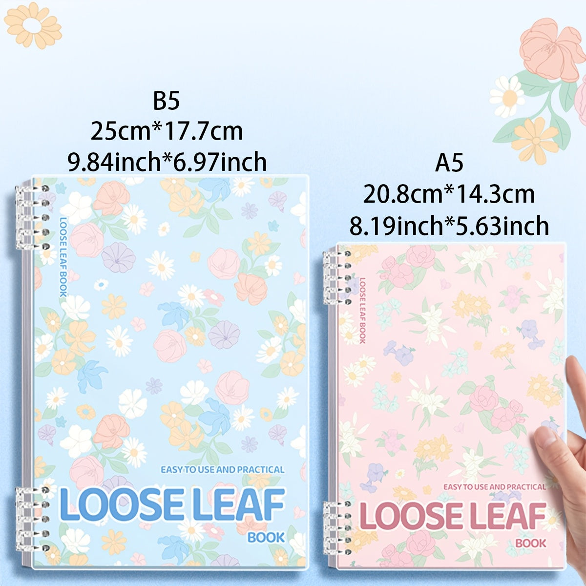 Vintage Floral Softcover A5 B5 Journal with 60 Pages for Daily Study and Office