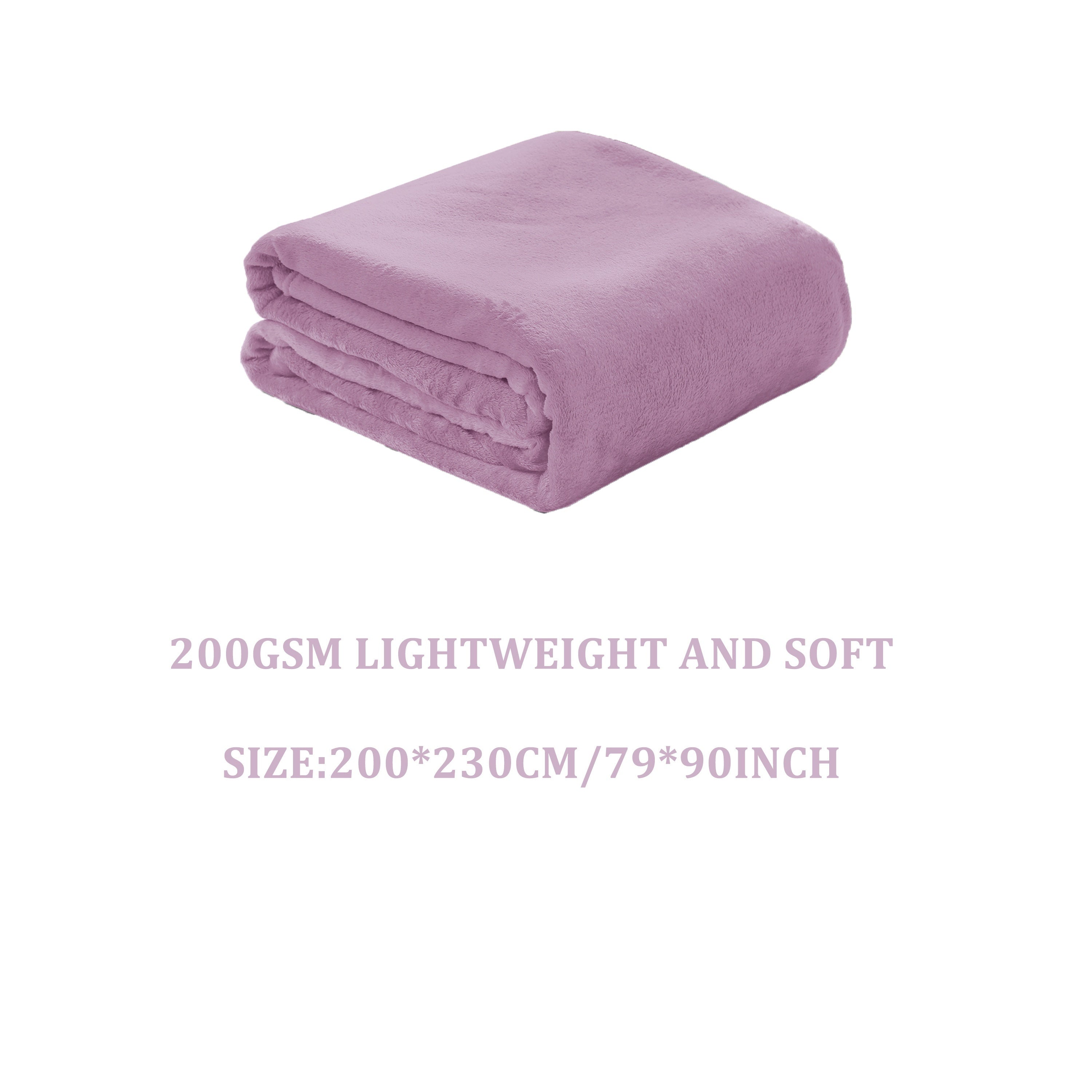 Solid Flannel Blanket 200G Single Piece