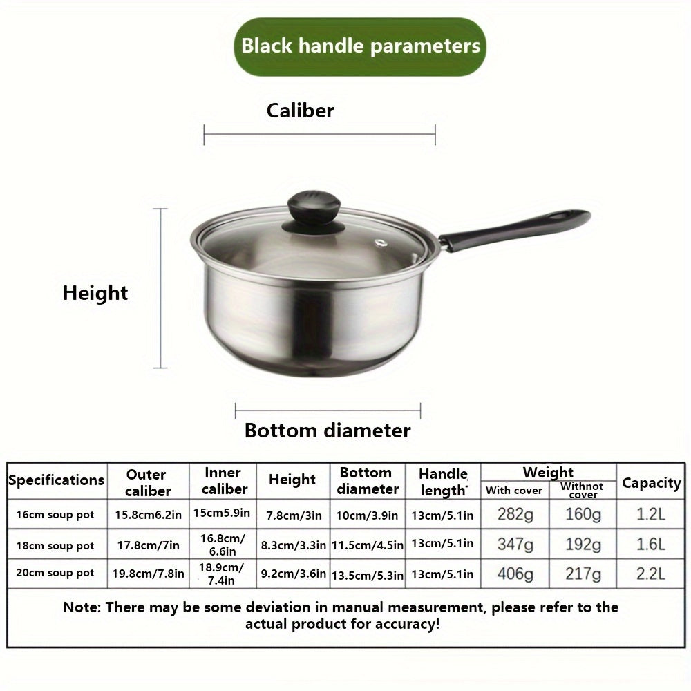 Набор кухонной утвари из нержавеющей стали, 6 предметов, с фритюрницей, молочным горшком, кастрюлей для тушения
