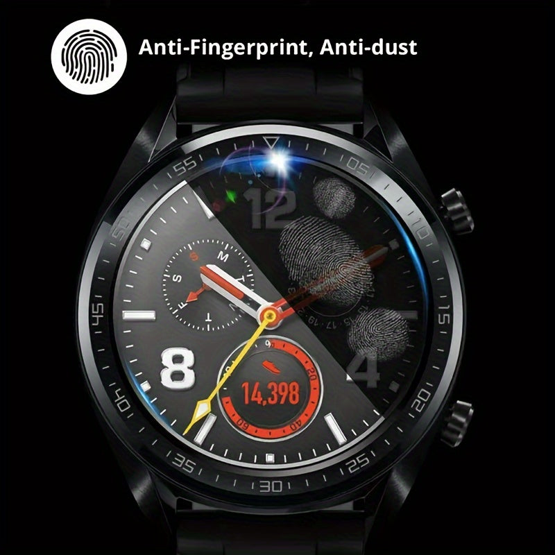 Round Watch Screen Protectors 9H Tempered Glass Bubble-Free Clear 27mm-43mm Set of 2