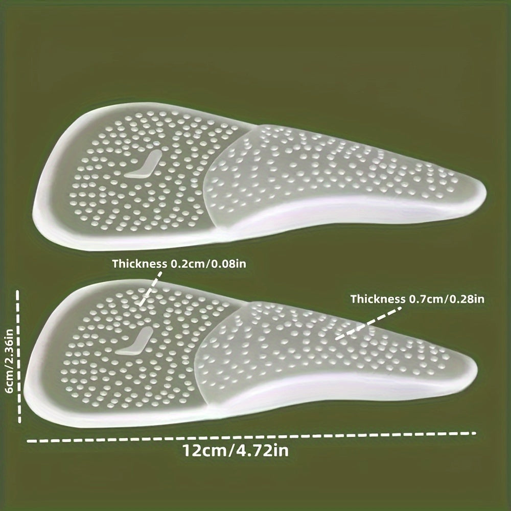 Unisex Silicone Heel Insoles Self-Adhesive Breathable Arch Supports