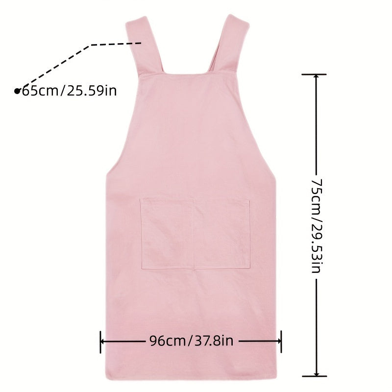 Linen Apron with Pockets for Cooking Gardening and Painting Durable Workwear