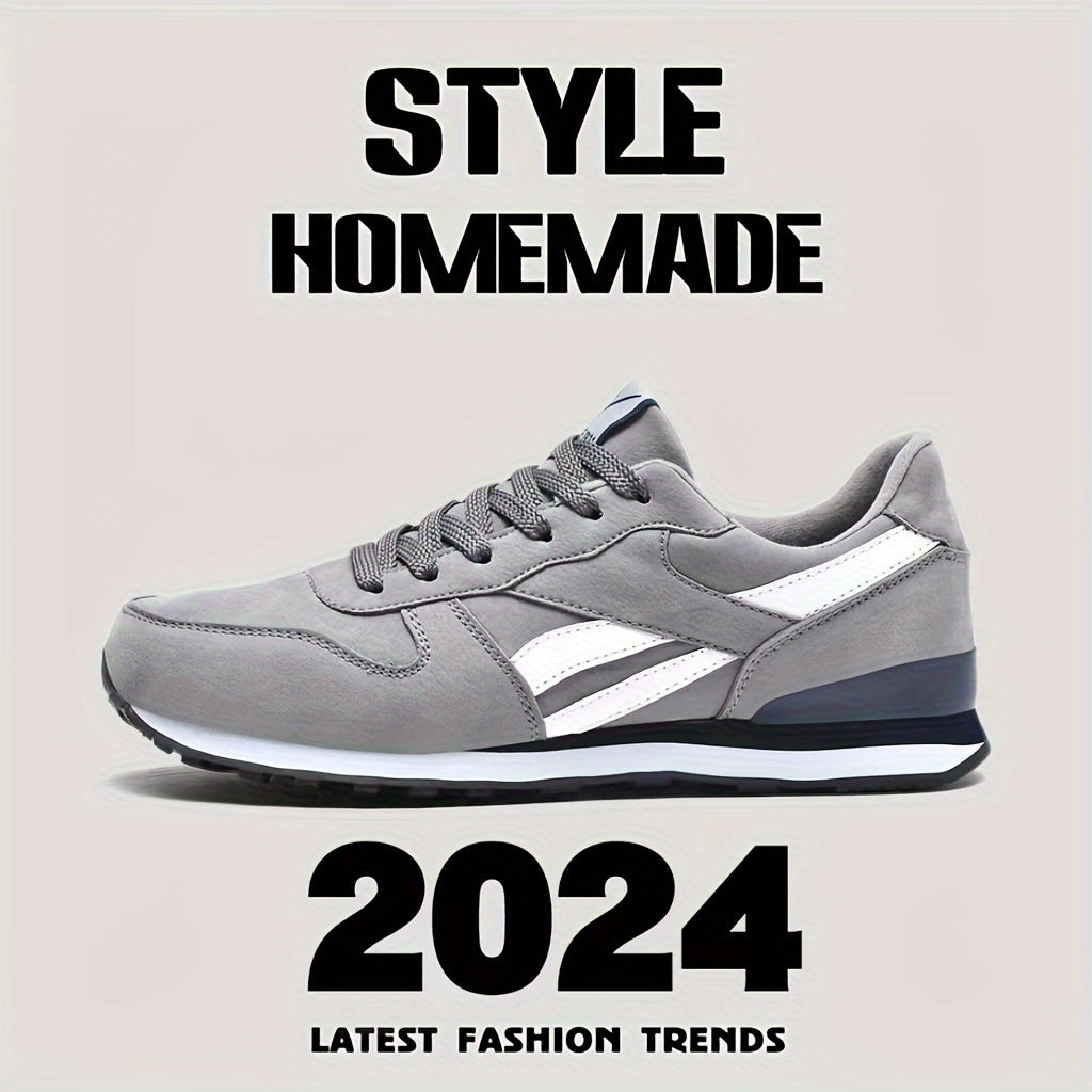 Zapatillas casuales antideslizantes con cordones para hombre, ideales para correr y caminar al aire libre